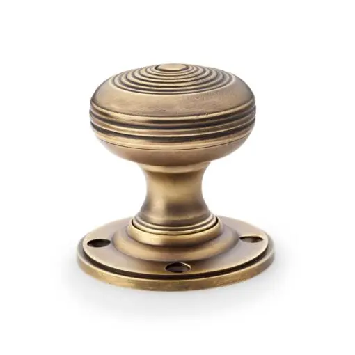 Alexander And Wilks Christoph Mortice Knob 50mm Dia. Antique Brass AW303-50-AB