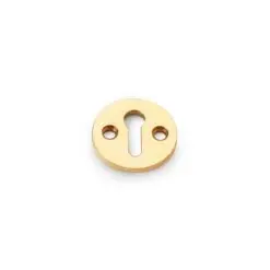 Alexander And Wilks Std Key Profile Round Escutcheon Unlacquered Brass AW380-UB