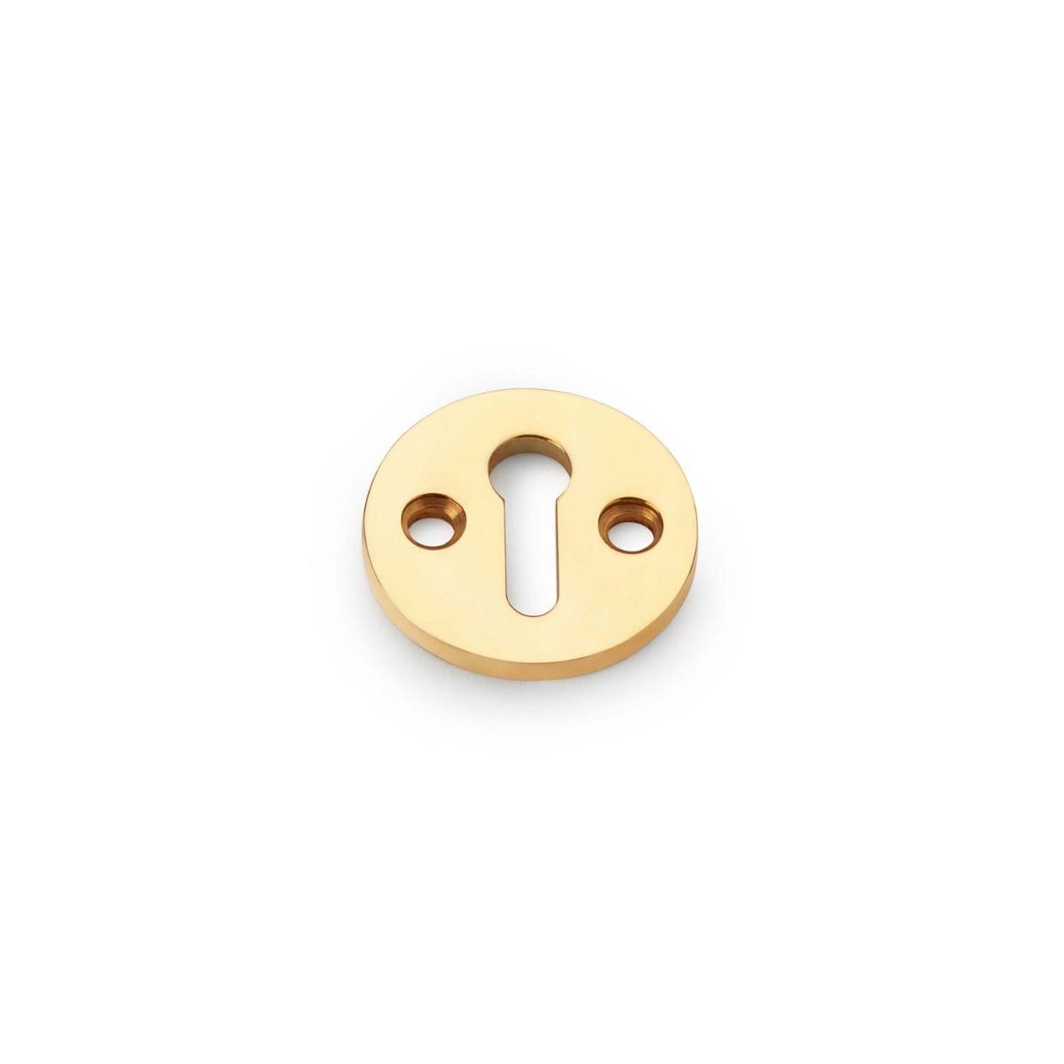 Alexander And Wilks Std Key Profile Round Escutcheon Unlacquered Brass AW380-UB