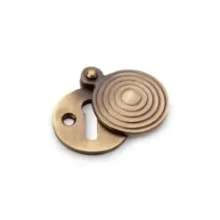 Alexander And Wilks Std Profile Round Christoph Escutcheon Antique Brass AW382-AB