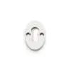 Alexander And Wilks Std Key Profile Oval Escutcheon Polished Nickel AW383-PN