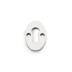 Alexander And Wilks Std Key Profile Oval Escutcheon Polished Nickel AW383-PN