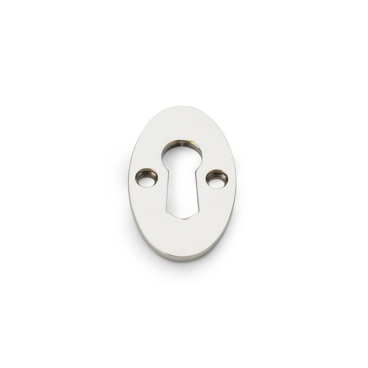 Alexander And Wilks Std Key Profile Oval Escutcheon Polished Nickel AW383-PN