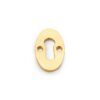 Alexander And Wilks Std Key Profile Oval Escutcheon Unlacquered Brass AW383-UB