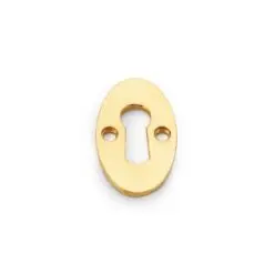 Alexander And Wilks Std Key Profile Oval Escutcheon Unlacquered Brass AW383-UB
