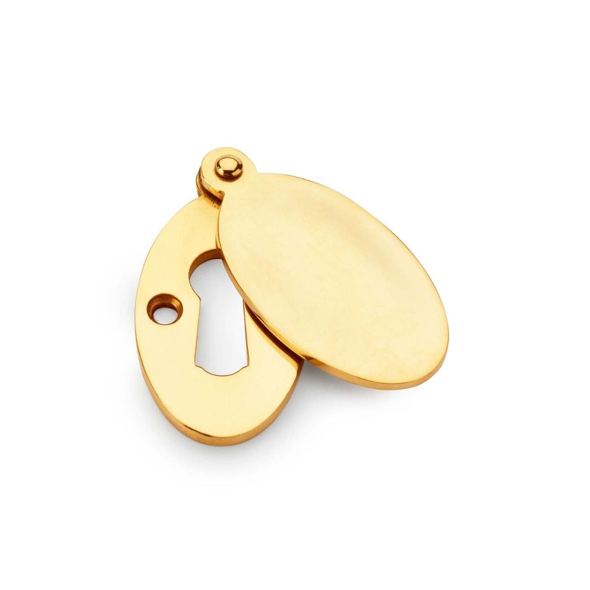 Alexander And Wilks Std Profile Oval Harris Escutcheon Unlacquered Brass AW384-UB