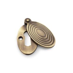 Alexander And Wilks Std Profile Oval Christoph Escutcheon Antique Brass AW385-AB