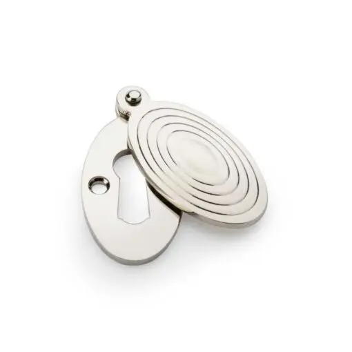Alexander And Wilks Std Profile Oval Christoph Escutcheon Polished Nickel AW385-PN