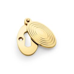 Alexander And Wilks Std Profile Oval Christoph Escutcheon Unlacquered Brass AW385-UB