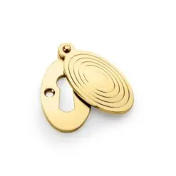 Alexander And Wilks Std Profile Oval Christoph Escutcheon Unlacquered Brass AW385-UB