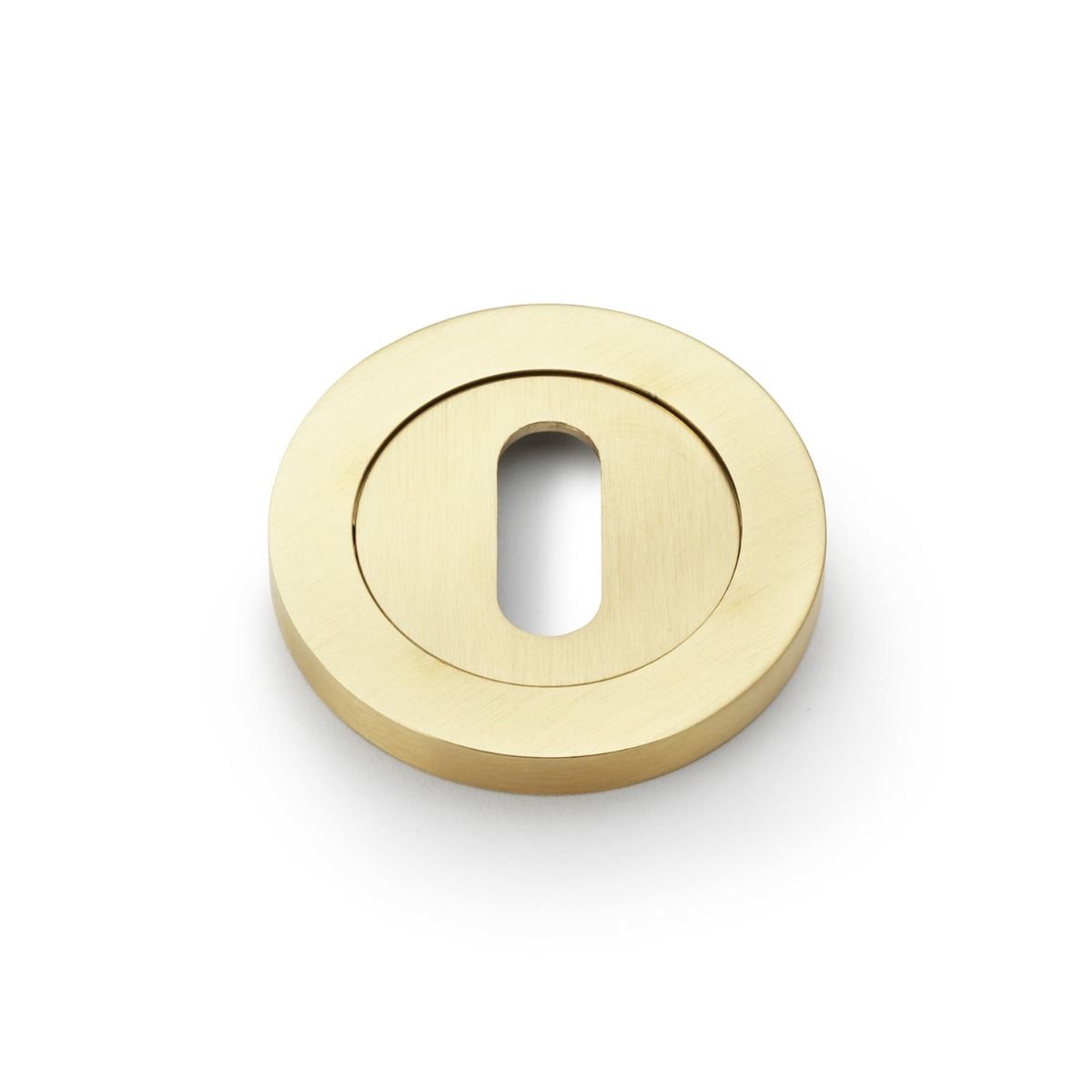 Alexander And Wilks Escutcheon Standard Profile On 50X6mm Rose Satin Brass Pvd AW391SBPVD