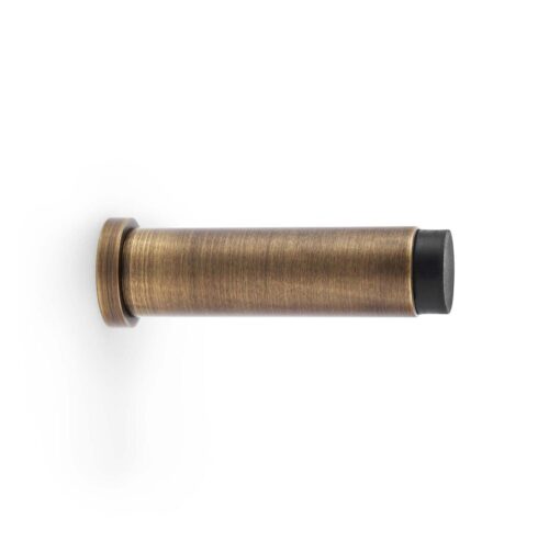 Alexander And Wilks Projection Cyl. Doorstop Plain 75X20mm Antique Brass AW601-75-AB