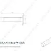 Alexander And Wilks Projection Cyl. Doorstop On Rose 75mm Polished Nickel AW616PN
