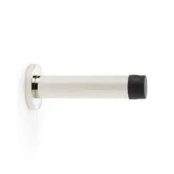 Alexander And Wilks Projection Cyl. Doorstop On Rose 75mm Polished Nickel AW616PN