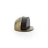 Alexander And Wilks Floor Mounted Oval Shielded Doorstop 45mm Antique Brass AW631AB