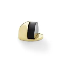 Alexander And Wilks Floor Mounted Oval Shielded Doorstop 45mm Pol Brass Unlacq AW631PBL