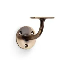 Alexander And Wilks Handrail Bracket (Heavy) 55mm Rose Antique Brass AW750AB