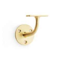 Alexander & Wilks Handrail Bracket Architectural Quality Heavy. Satin Brass AW750SB