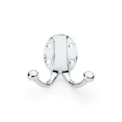 Alexander & Wilks Double Robe Hook AW771PC Polished Chrome