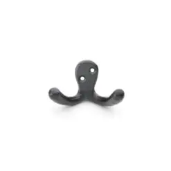 Alexander And Wilks Victorian Double Robe Hook Epoxy Black AW773BL