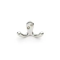 Alexander And Wilks Victorian Double Robe Hook Polished Nickel AW773PN