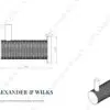 Alexander And Wilks Brunel Diamond Knurled Coat Hook Matt Black AW775BL