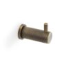 Alexander And Wilks Brunel Diamond Knurled Coat Hook Antique Brass AW775AB