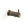 Alexander And Wilks Brunel Diamond Knurled Coat Hook Antique Brass AW775AB