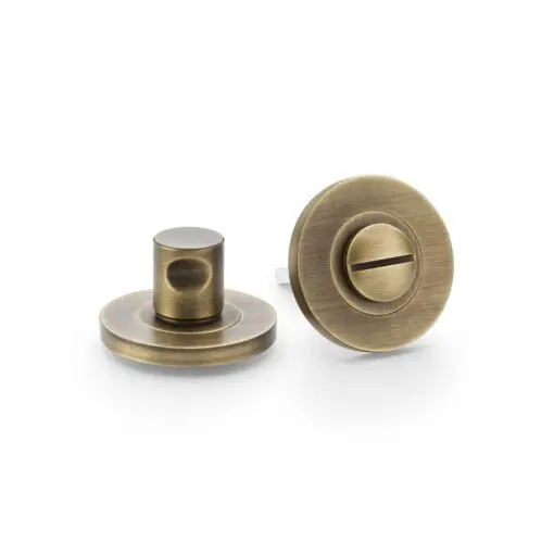 Alexander And Wilks Thumbtun & Release Plain On 50X6mm Rose Antique Brass AW791AB