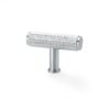 Alexander And Wilks Knurled T-Bar Cupboard Knob 55mm Polished / Satin Chrome AW801D-55-PC/SC