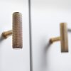 Alexander And Wilks Knurled T-Bar Cupboard Knob 55mm Antique Brass AW801-55-AB