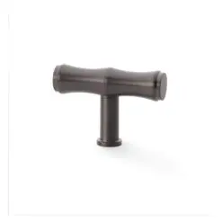 Alexander And Wilks Bamboo T-Bar Cupboard Knob 55mm Dark Bronze Pvd AW801B-55-DBZPVD