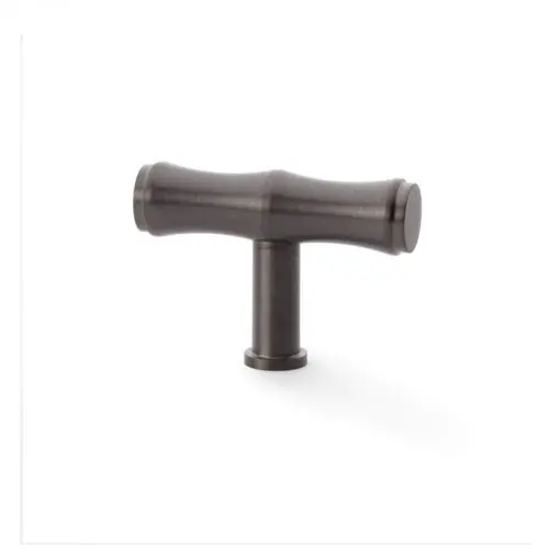 Alexander And Wilks Bamboo T-Bar Cupboard Knob 55mm Dark Bronze Pvd AW801B-55-DBZPVD