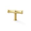 Alexander And Wilks Bamboo T-Bar Cupboard Knob 55mm Satin Brass Pvd AW801B-55-SBPVD
