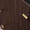 Alexander And Wilks Knurled T-Bar Cupboard Knob 55mm Satin Brass / Dark Bronze Pvd AW801D-55-SBPVD/DBZPVD