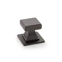Alexander And Wilks Jesper Square Cupboard Knob 30mm Dark Bronze Pvd AW806-30-DBZPVD