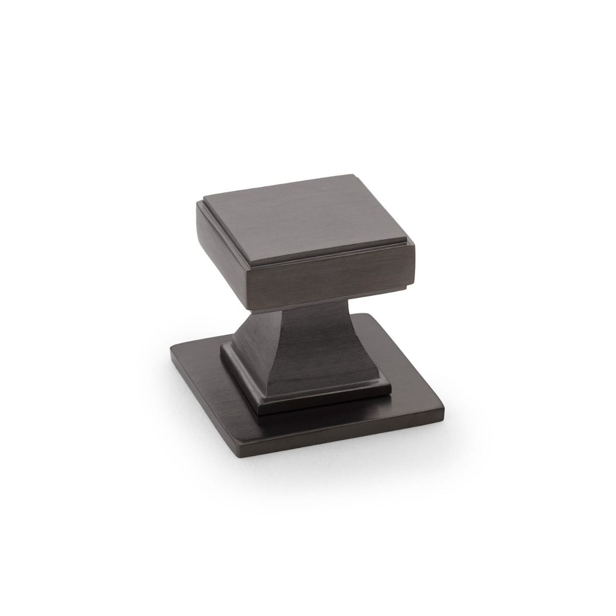 Alexander And Wilks Jesper Square Cupboard Knob 30mm Dark Bronze Pvd AW806-30-DBZPVD