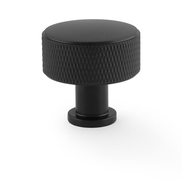 Alexander And Wilks Lucia Knurled Cabinet Knob 35Mm Matt Black AW807K-35-BL