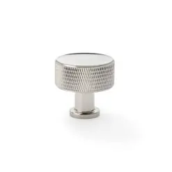 Alexander And Wilks Lucia Knurled Cabinet Knob 35mm Polished Nickel AW807K-35-PN