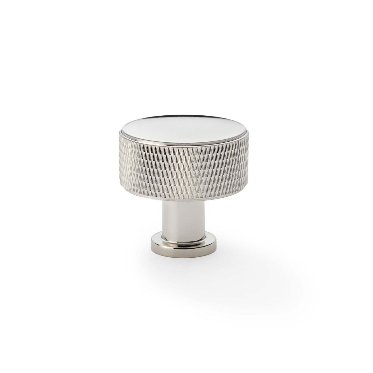 Alexander And Wilks Lucia Knurled Cabinet Knob 29mm Polished Nickel AW807K-29-PN