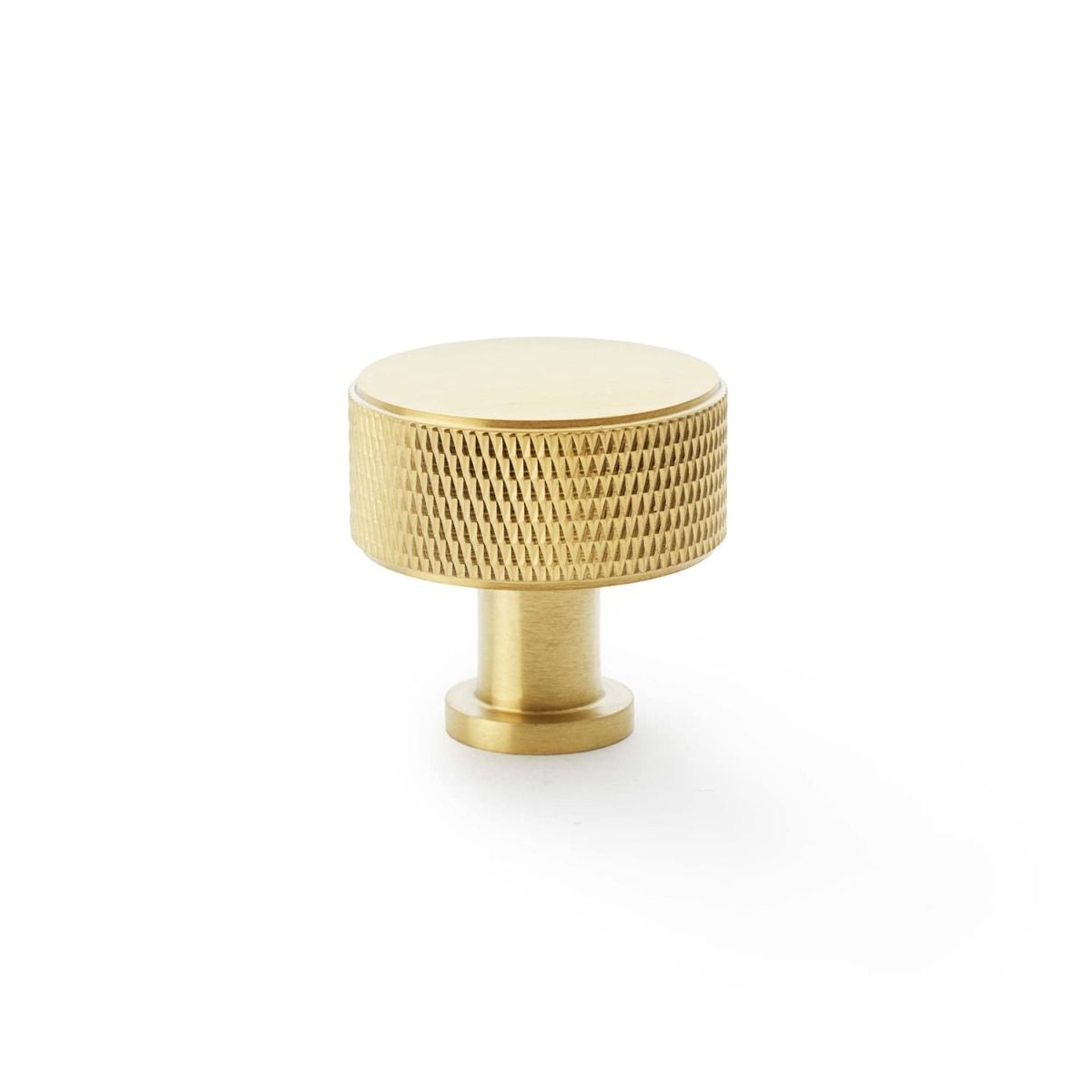 Alexander And Wilks Lucia Knurled Cabinet Knob 29mm Satin Brass Pvd AW807K-29-SBPVD