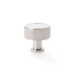 Alexander And Wilks Lucia Reeded Cabinet Knob 35mm Polished Nickel AW807R-35-PN