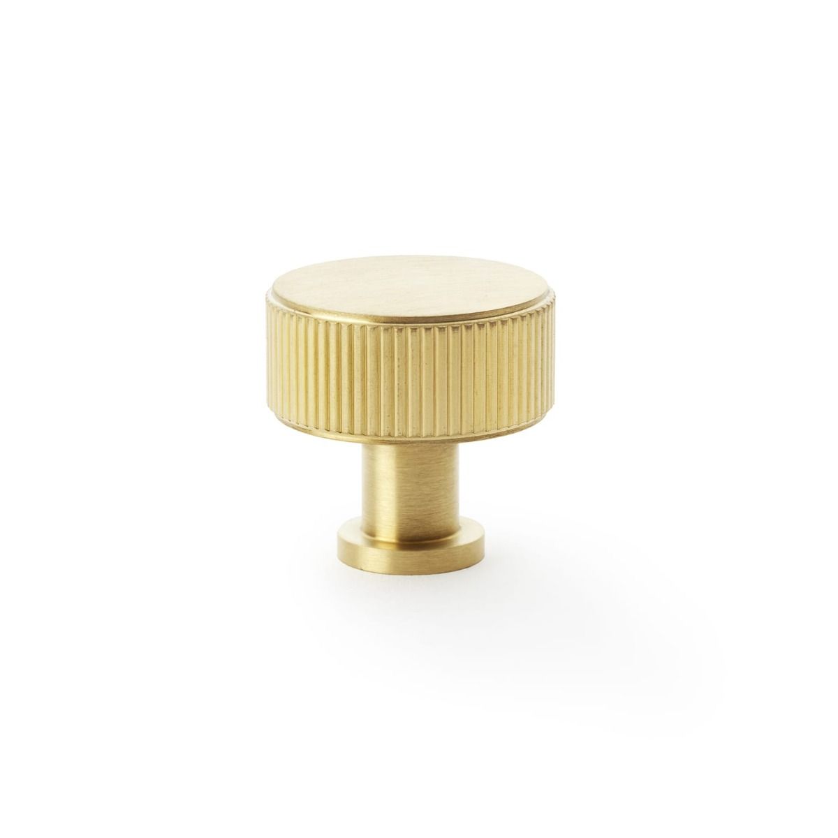 Alexander And Wilks Lucia Reeded Cabinet Knob 29mm Satin Brass Pvd AW807R-29-SBPVD