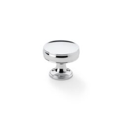 Alexander And Wilks Lynd Cupboard Knob 38mm Dia. Polished Chrome AW808-38-PC