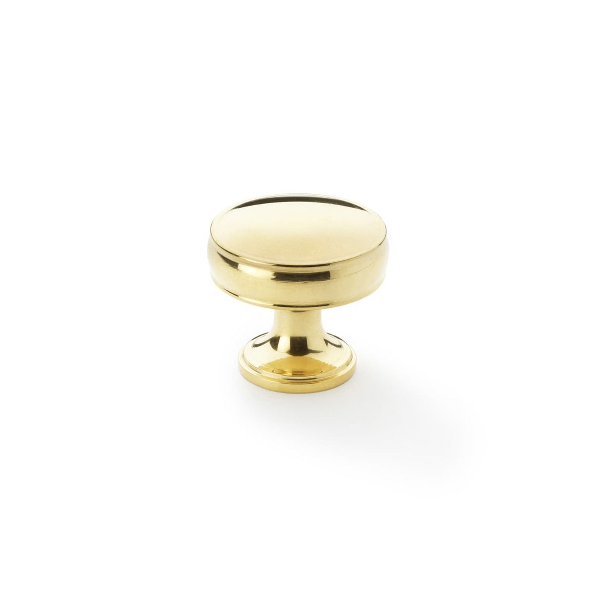 Alexander And Wilks Lynd Cupboard Knob 38mm Dia. Unlacquered Brass AW808-38-UB