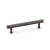 Alexander And Wilks Knurled T-Bar Cabinet Pull 128mm C/C Satin Brass / Dark Bronze Pvd AW809-128-SBPVD/DBZPVD