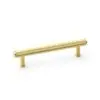 Alexander And Wilks Knurled T-Bar Cabinet Pull 128mm C/C Satin Brass Pvd AW809-128-SBPVD