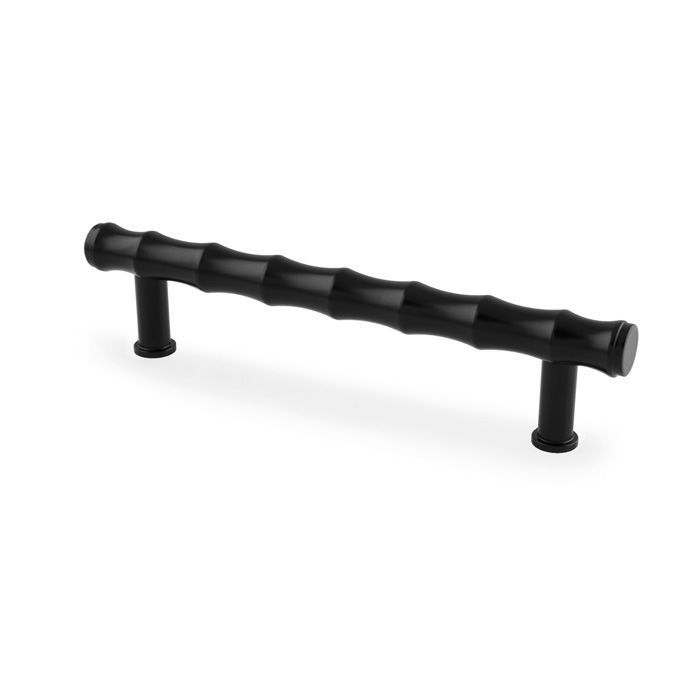 Alexander And Wilks Bamboo T-Bar Cabinet Pull 128Mm C/C Matt Black AW809B-128-BL