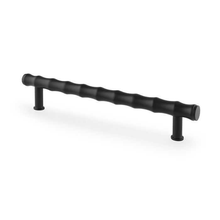 Alexander And Wilks Bamboo T-Bar Cabinet Pull 160Mm C/C Matt Black AW809B-160-BL