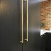 Alexander And Wilks Brunel Diamond Knurled Tbar Handle 448mm C/C Sat Brass Pvd AW810-448-SBPVD